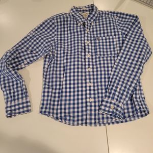 Abercrombie long sleeve youth size XXL button up. Blue white